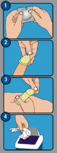 Illustrated condom instructions